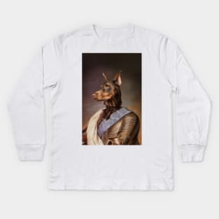 Doberman Kids Long Sleeve T-Shirt